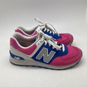 New Balance Sneakers Womens 9.5 B 574 WL574MSB Multi Color Athletic Casual Shoes